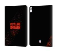 Head Case Designs Officially Licensed NFL Blur Cleveland Browns Logo Leather Wallet Case Compatible With Apple iPad Air 13 2024/2025