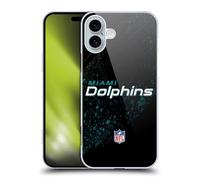 Head Case Designs Officially Licensed NFL Blur Miami Dolphins Logo Hard Back Case Compatible With Apple iPhone 16 Plus