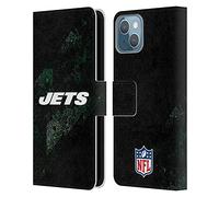 Head Case Designs Officially Licensed NFL Blur New York Jets Logo Leather Wallet Case Compatible With Apple iPhone 13