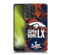Head Case Designs Officially Licensed NFL Broncos Marble 2026 Super Bowl LX Gel Case [Military Grade Protection] Compatible With Samsung Galaxy A52 / A52s / 5G (2021)