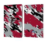 Head Case Designs Officially Licensed NFL Camou Atlanta Falcons Logo Leather Wallet Case Compatible With Apple iPad Air 13 2024/2025