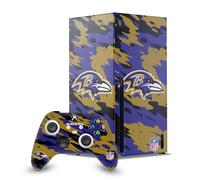 Head Case Designs Officially Licensed NFL Camou Baltimore Ravens Game Console Wrap and Game Controller Skin Bundle Compatible With Xbox Series X
