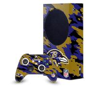 Head Case Designs Officially Licensed NFL Camou Baltimore Ravens Game Console Wrap and Game Controller Skin Bundle Compatible With Xbox Series S Console & Controller Bundle