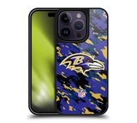 Head Case Designs Officially Licensed NFL Camou Baltimore Ravens Logo Gel Armour Case [Military Grade Protection] Compatible With Apple iPhone 14 Pro