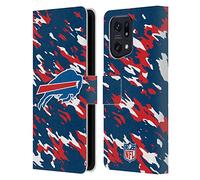 Head Case Designs Officially Licensed NFL Camou Buffalo Bills Logo Leather Wallet Case Compatible With Oppo Find X5 Pro