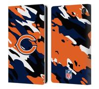 Head Case Designs Officially Licensed NFL Camou Chicago Bears Logo Leather Wallet Case Compatible With Amazon Fire 7 2022