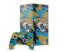 Head Case Designs Officially Licensed NFL Camou Jacksonville Jaguars Game Console Wrap and Game Controller Skin Bundle Compatible With Xbox Series X