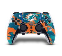 Head Case Designs Officially Licensed NFL Camou Miami Dolphins Vinyl Sticker Gaming Skin Decal Cover Compatible With Sony PlayStation 5 PS5 DualSense Edge Controller