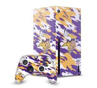 Head Case Designs Officially Licensed NFL Camou Minnesota Vikings Game Console Wrap and Game Controller Skin Bundle Compatible With Xbox Series X