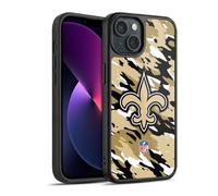Head Case Designs Officially Licensed NFL Camou New Orleans Saints Logo Gel Armour Case [Military Grade Protection] Compatible With Apple iPhone 13