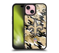 Head Case Designs Officially Licensed NFL Camou New Orleans Saints Logo Gel Armour Case [Military Grade Protection] Compatible With Apple iPhone 15