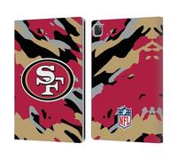 Head Case Designs Officially Licensed NFL Camou San Francisco 49Ers Logo Leather Wallet Case Compatible With Apple iPad Pro 13 M4 2024