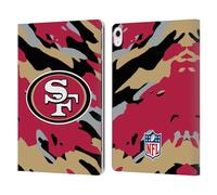 Head Case Designs Officially Licensed NFL Camou San Francisco 49Ers Logo Leather Wallet Case Compatible With Apple iPad Air 13 2024/2025