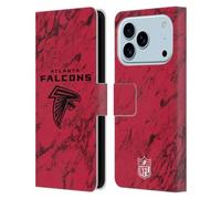 Head Case Designs Officially Licensed NFL Coloured Marble Atlanta Falcons Graphics Leather Wallet Case Compatible With Apple iPhone 17 Pro