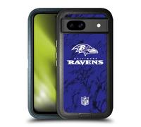Head Case Designs Officially Licensed NFL Coloured Marble Baltimore Ravens Graphics Ultra-Armoured Shockproof Case Compatible With Google Pixel 8a