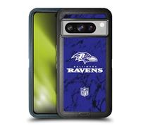 Head Case Designs Officially Licensed NFL Coloured Marble Baltimore Ravens Graphics Ultra-Armoured Shockproof Case Compatible With Google Pixel 8 Pro