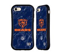 Head Case Designs Officially Licensed NFL Coloured Marble Chicago Bears Graphics Hybrid Case Compatible With Apple iPhone 7/8 / SE 2020 & 2022