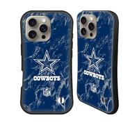 Head Case Designs Officially Licensed NFL Coloured Marble Dallas Cowboys Graphics Hybrid Case Compatible With Apple iPhone 16 Pro