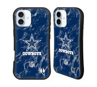 Head Case Designs Officially Licensed NFL Coloured Marble Dallas Cowboys Graphics Hybrid Case Compatible With Apple iPhone 16 Plus