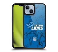 Head Case Designs Officially Licensed NFL Coloured Marble Detroit Lions Graphics Gel Armour Case [Military Grade Drop Protection] Compatible With Apple iPhone 14