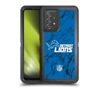 Head Case Designs Officially Licensed NFL Coloured Marble Detroit Lions Graphics Ultra-Armoured Shockproof Case Compatible With Galaxy A52 / A52s / 5G (2021)