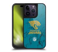 Head Case Designs Officially Licensed NFL Coloured Marble Jacksonville Jaguars Graphics Gel Armour Case [Military Grade Protection] Compatible With Apple iPhone 14 Pro