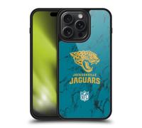 Head Case Designs Officially Licensed NFL Coloured Marble Jacksonville Jaguars Graphics Gel Armour Case [Military Grade Protection] Compatible With Apple iPhone 15 Pro Max