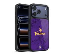 Head Case Designs Officially Licensed NFL Coloured Marble Minnesota Vikings Graphics Gel Armour Case [Military Grade Protection] Compatible With Apple iPhone 17 Pro