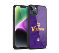 Head Case Designs Officially Licensed NFL Coloured Marble Minnesota Vikings Graphics Gel Armour Case [Military Grade Protection] Compatible With Apple iPhone 14 Plus
