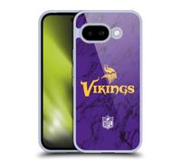 Head Case Designs Officially Licensed NFL Coloured Marble Minnesota Vikings Graphics Gel Case [Military Grade Protection] Compatible With Google Pixel 9A