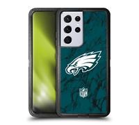 Head Case Designs Officially Licensed NFL Coloured Marble Philadelphia Eagles Graphics Ultra-Armoured Shockproof Case Compatible With Samsung Galaxy S21 Ultra 5G