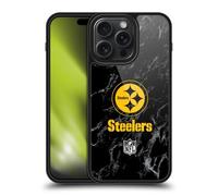 Head Case Designs Officially Licensed NFL Coloured Marble Pittsburgh Steelers Graphics Gel Armour Case [Military Grade Protection] Compatible With Apple iPhone 15 Pro Max