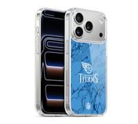 Head Case Designs Officially Licensed NFL Coloured Marble Tennessee Titans Graphics Gel Case [Military Grade Protection] Compatible with Apple iPhone 17 Pro and Compatible with MagSafe