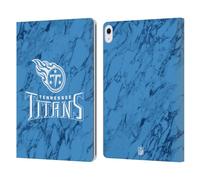 Head Case Designs Officially Licensed NFL Coloured Marble Tennessee Titans Graphics Leather Wallet Case Compatible With Apple iPad Air 13 2024/2025