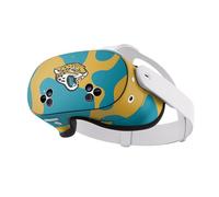 Head Case Designs Officially Licensed NFL Cow Jacksonville Jaguars Vinyl Sticker Skin Decal Cover Compatible With Meta Quest 3S