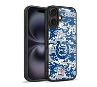 Head Case Designs Officially Licensed NFL Digital Camouflage Indianapolis Colts Graphics Gel Armour Case [Military Grade Protection] Compatible With Apple iPhone 16