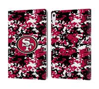Head Case Designs Officially Licensed NFL Digital Camouflage San Francisco 49ers Graphics Leather Wallet Case Compatible With Apple iPad Air 13 2024/2025