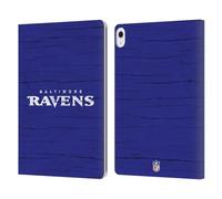 Head Case Designs Officially Licensed NFL Distressed Look Baltimore Ravens Logo Leather Wallet Case Compatible With Apple iPad Air 13 2024/2025