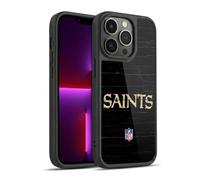 Head Case Designs Officially Licensed NFL Distressed Look New Orleans Saints Logo Gel Armour Case [Military Grade Protection] Compatible With Apple iPhone 13 Pro