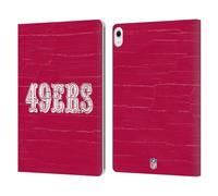 Head Case Designs Officially Licensed NFL Distressed Look San Francisco 49Ers Logo Leather Wallet Case Compatible With Apple iPad Air 13 2024/2025