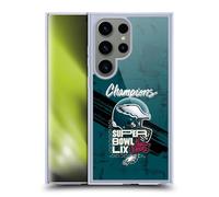 Head Case Designs Officially Licensed NFL Eagles Helmet 2025 Super Bowl LIX Champions Gel Case [Military Grade Protection] Compatible with Samsung Galaxy S24 Ultra 5G and Compatible with MagSafe