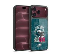 Head Case Designs Officially Licensed NFL Eagles Helmet With Pattern 2025 Super Bowl LIX Champions Gel Armour Case [Military Grade Protection] Compatible With Apple iPhone 18 Pro Max