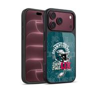 Head Case Designs Officially Licensed NFL Eagles Helmet With Pattern 2025 Super Bowl LIX Champions Gel Armour Case [Military Grade Protection] Compatible With Apple iPhone 18 Pro