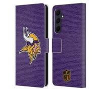 Head Case Designs Officially Licensed NFL Football Minnesota Vikings Logo Leather Wallet Case Compatible With Samsung Galaxy A35 5G