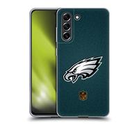 Head Case Designs Officially Licensed NFL Football Philadelphia Eagles Logo Gel Case [Military Grade Protection] Compatible with Samsung Galaxy S21 FE 5G and Compatible with MagSafe
