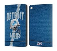 Head Case Designs Officially Licensed NFL Football Stripes Detroit Lions Logo Art Leather Wallet Case Compatible With Apple iPad Air 2 (2014)