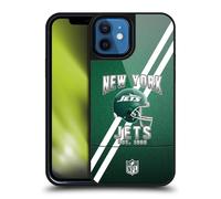 Head Case Designs Officially Licensed NFL Football Stripes New York Jets Logo Art Gel Armour Case [Military Grade Protection] Compatible With Apple iPhone 12 / iPhone 12 Pro