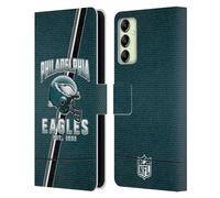 Head Case Designs Officially Licensed NFL Football Stripes Philadelphia Eagles Logo Art Leather Wallet Case Compatible With Samsung Galaxy A14 5G