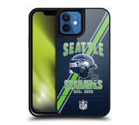 Head Case Designs Officially Licensed NFL Football Stripes Seattle Seahawks Logo Art Gel Armour Case [Military Grade Protection] Compatible With Apple iPhone 12 / iPhone 12 Pro
