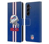 Head Case Designs Officially Licensed NFL Helmet Buffalo Bills Logo Leather Wallet Case Compatible With Samsung Galaxy A55 5G